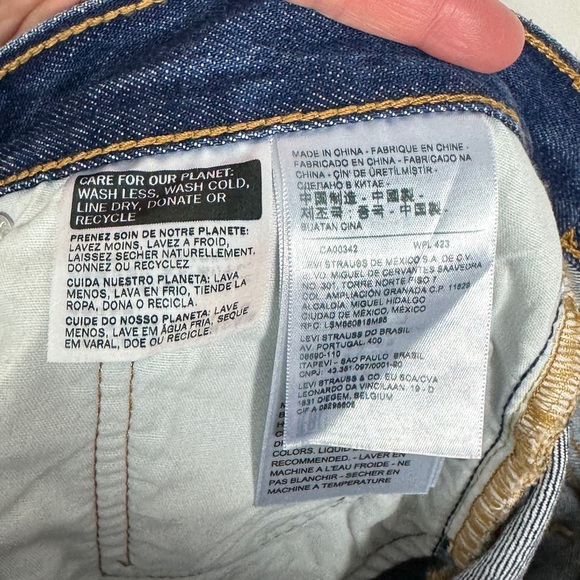 NWT Levis 501 Original Cropped Jeans Size 27 x 26 Distressed New Tags Denim Boho - Picture 13 of 16